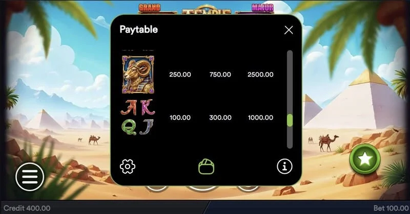 Temple of Treasures - Buy Feature ფანჯარა ბონუსის შესაძენად